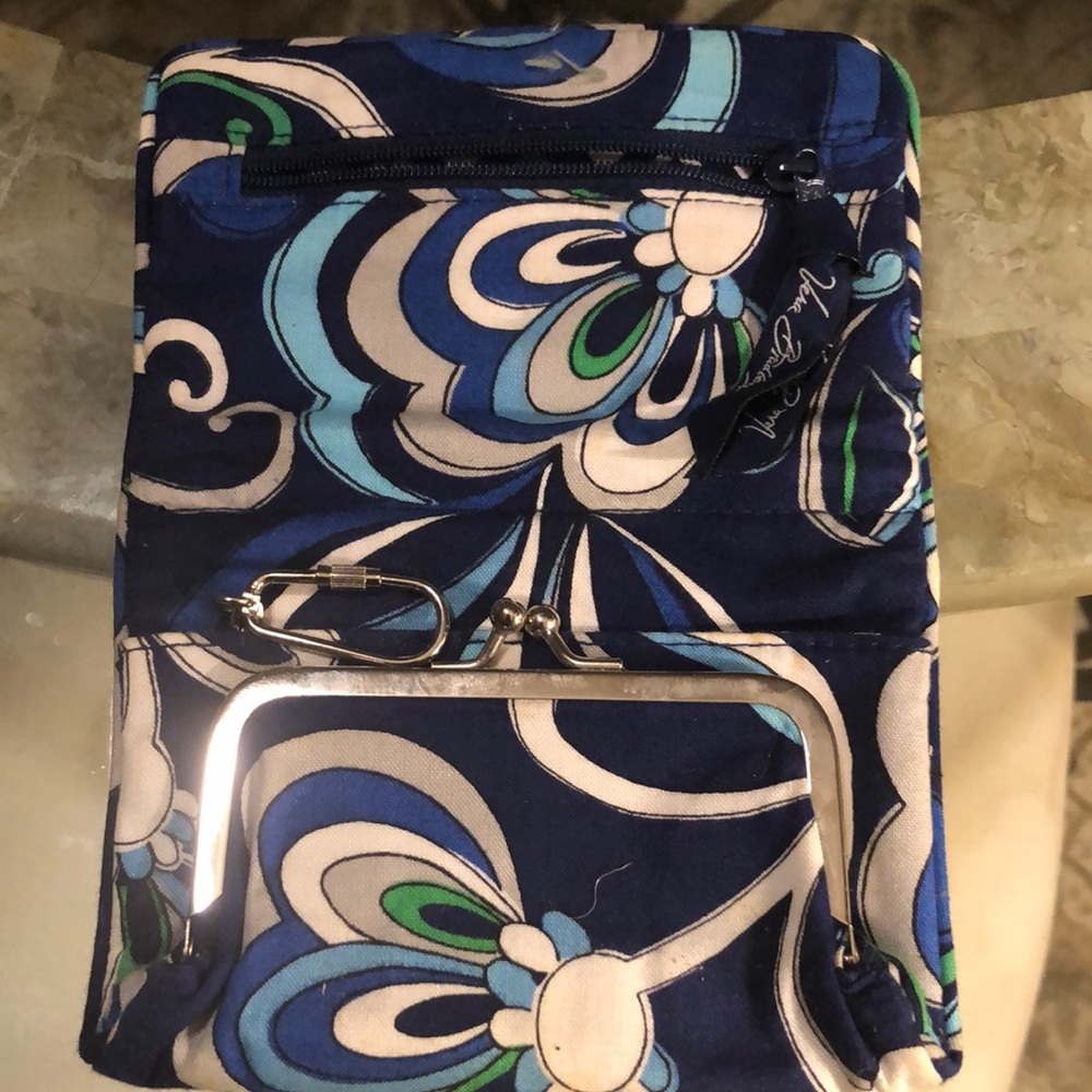 Vera Bradley Blue and Green Floral Wallet